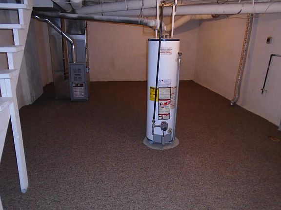man cave with laundry hookups
