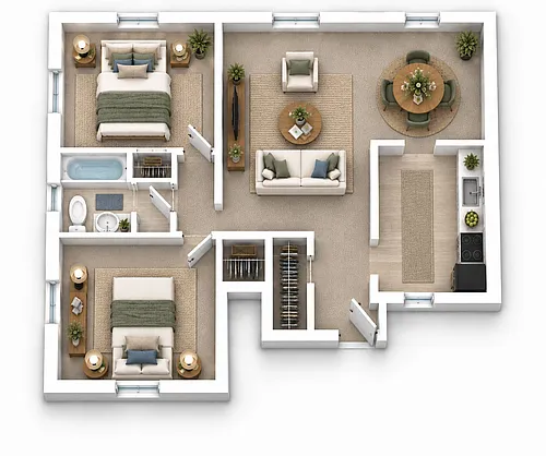 Floor plan 2 Bedroom