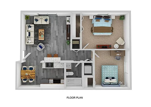 Floor plan 2B/1B