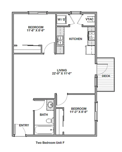 Floor plan 2 Bedroom F
