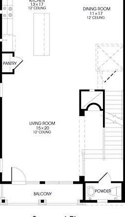 Beautiful island kitchen! Great wall space for dining room furniture! Spacious living room with 2nd 