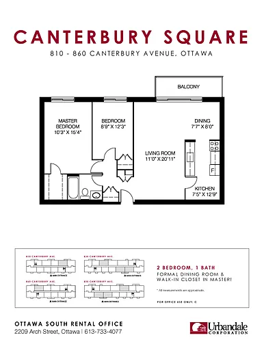 Floor plan Renovated 2 Bedroom