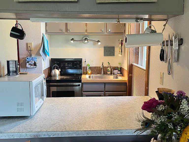Fully functional kitchen, everything you may need to cook.