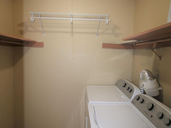 Closet and washer and dryer