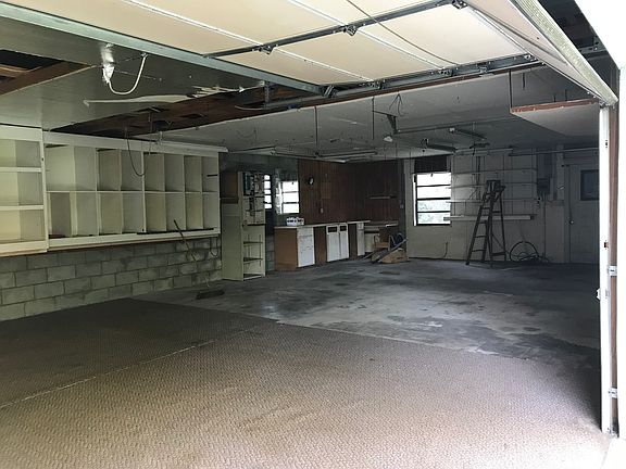 Inside the detached gar