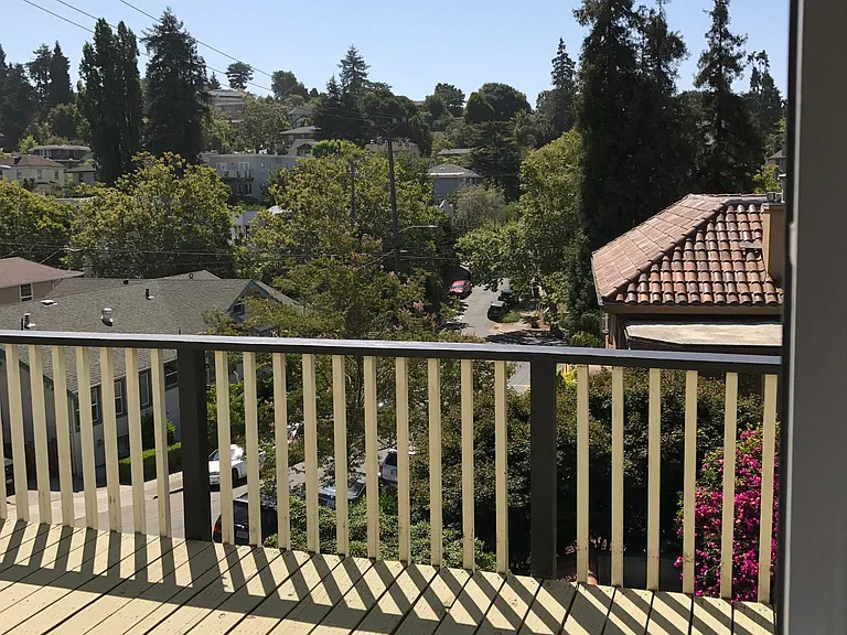 View of deck and hills.