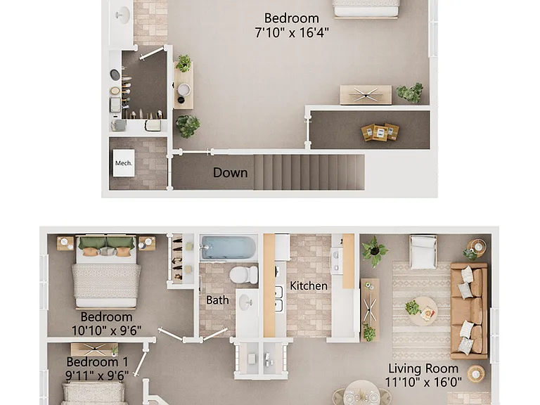 Coastline 2D both floors Coastline 2D both floors