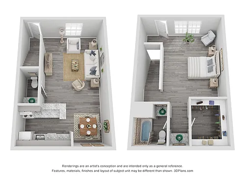 Floor plan 1X1.5 Renovated 816 sq ft