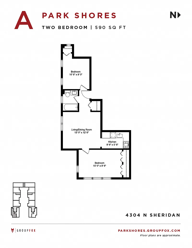 Floor plan Two Bedroom