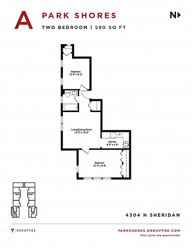 Floor plan Two Bedroom
