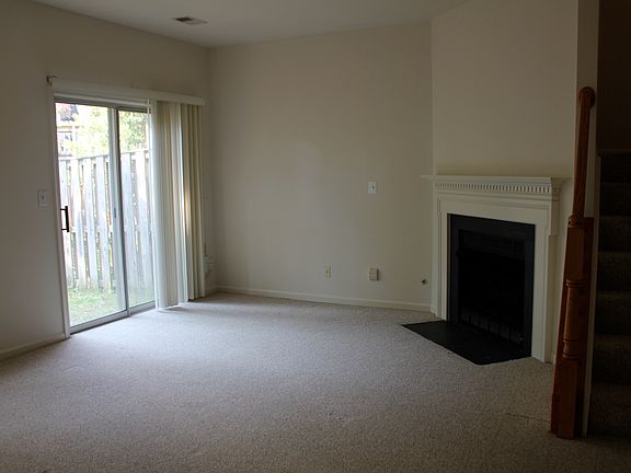Basement with fireplace