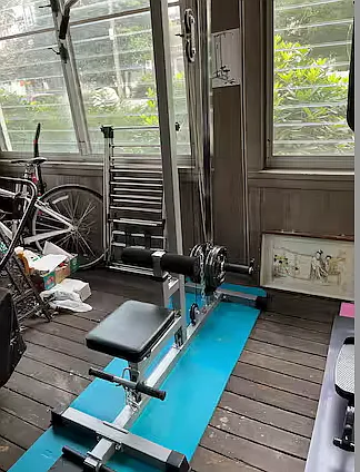 Healthy Gym equipment for your morning exercises or hiking/running on our Boston Bellevue Hill as top hill in Boston, MA, USA