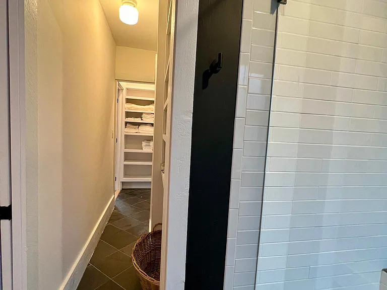Closet/bathroom combo.