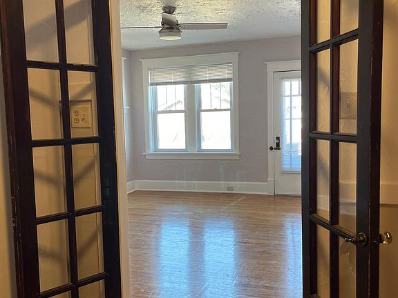 French doors from living room to breakfast room/kitchen