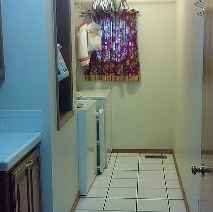 Laundry room with freezer space