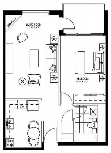 Floor plan 6599 Glen Erin (Tower) - Plan A