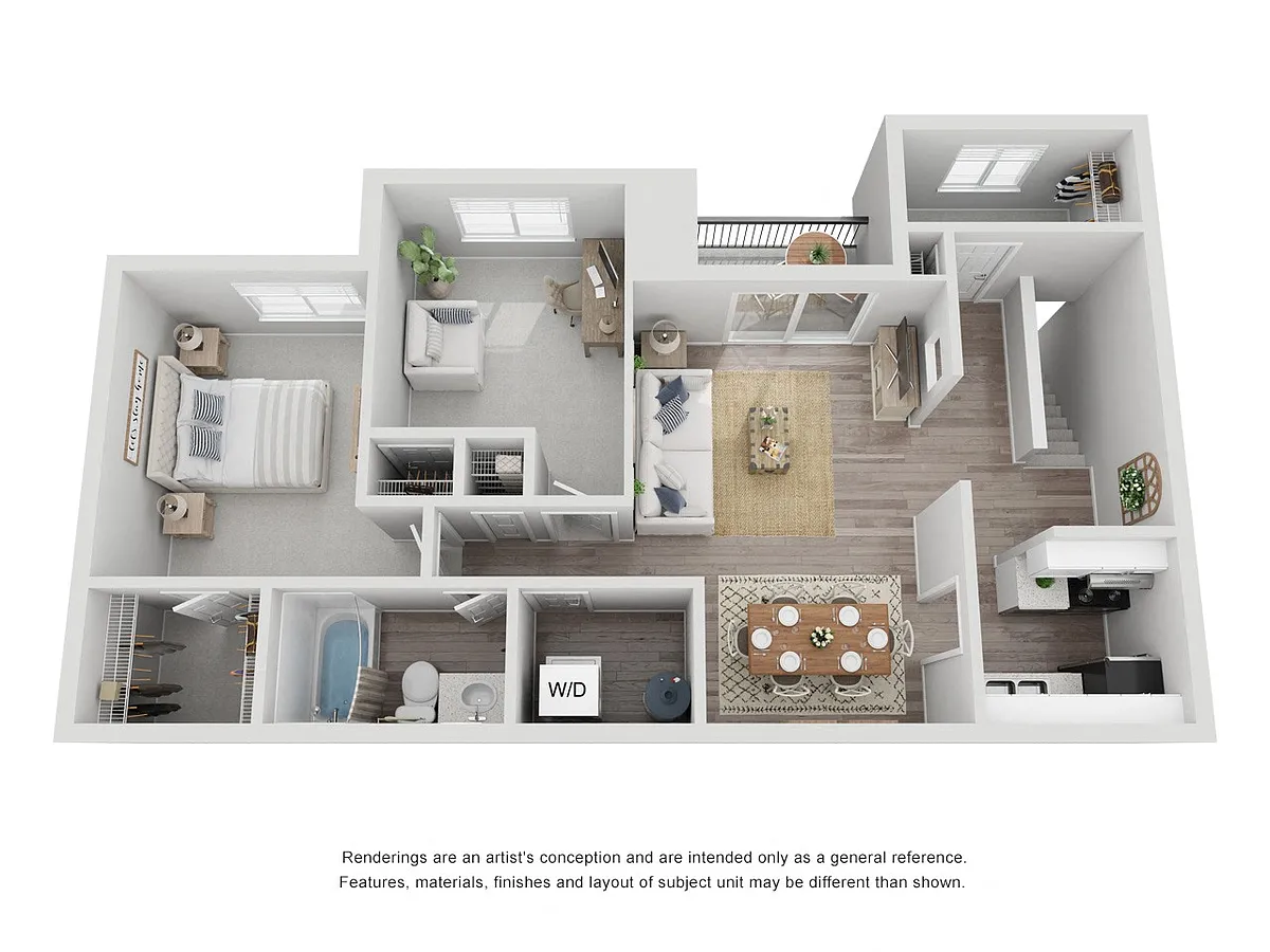 Floor plan 2 x 1 UPPER