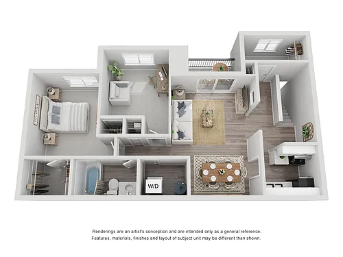 Floor plan 2 x 1 UPPER