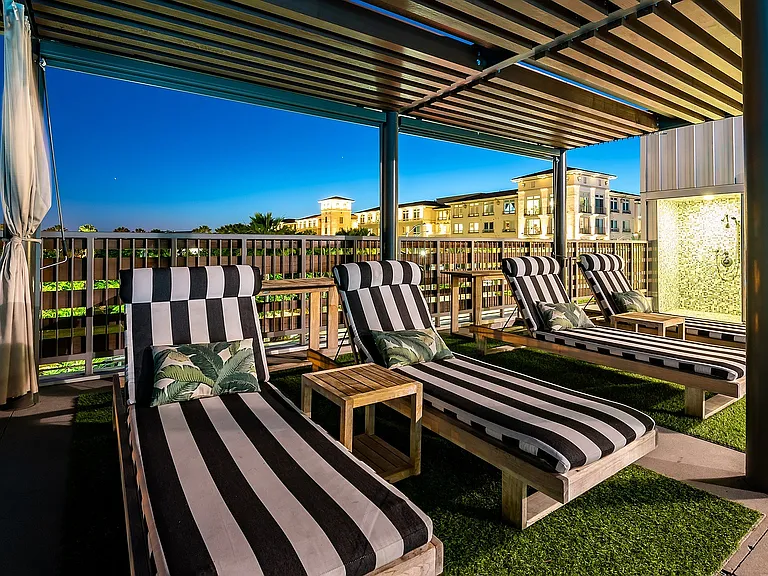 Runway Playa Vista Pool Night Cabana