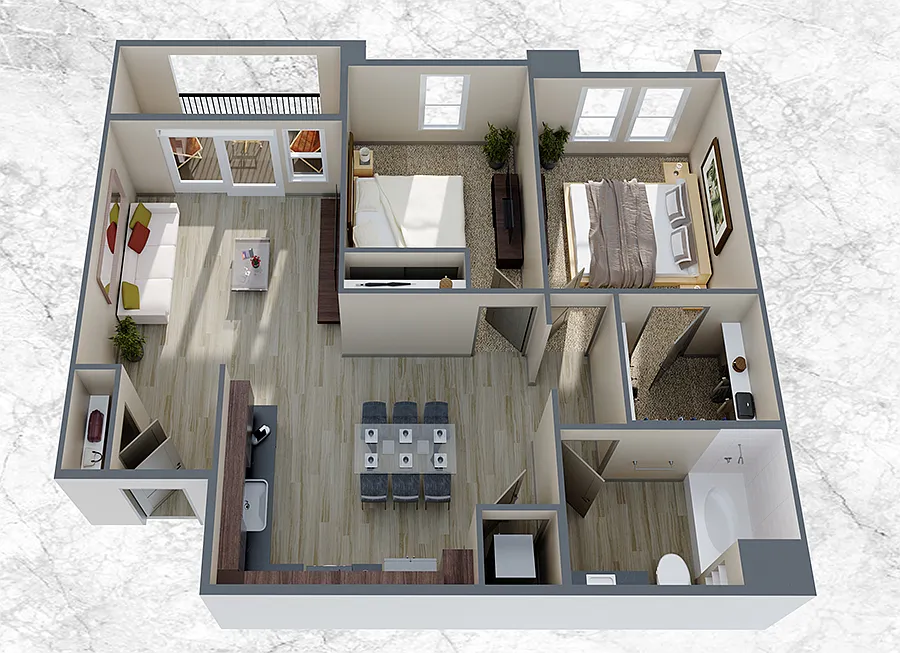 Floor plan 2X1 B1