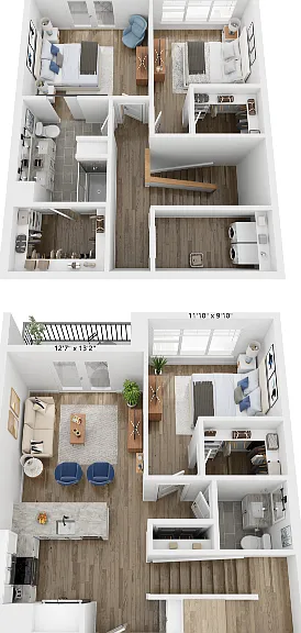 C1L floor plan Rivette Tower