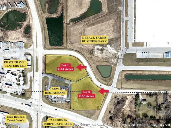 LT 1 & LT 3 Adams Road Highway K & NE Frontage Road Lot 1 & 3, Caledonia, WI 53126