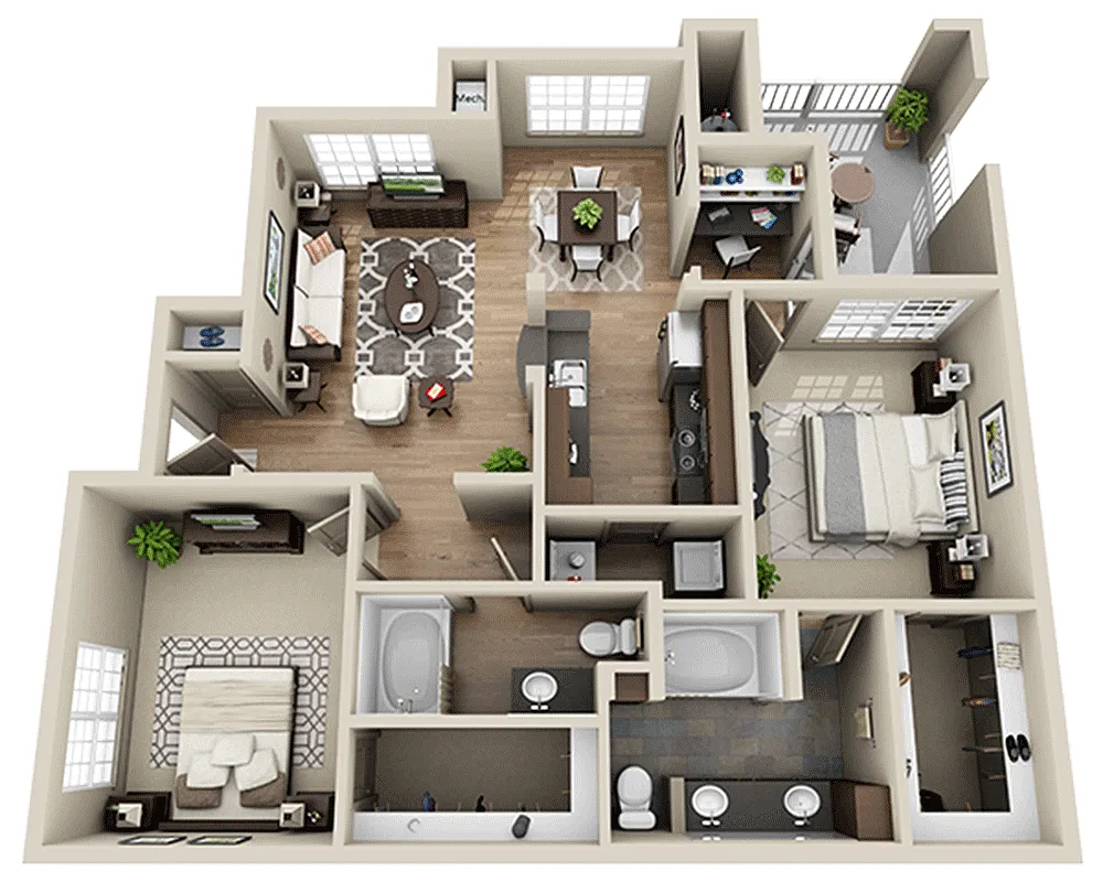 Floor plan Plan I1 (B2B)
