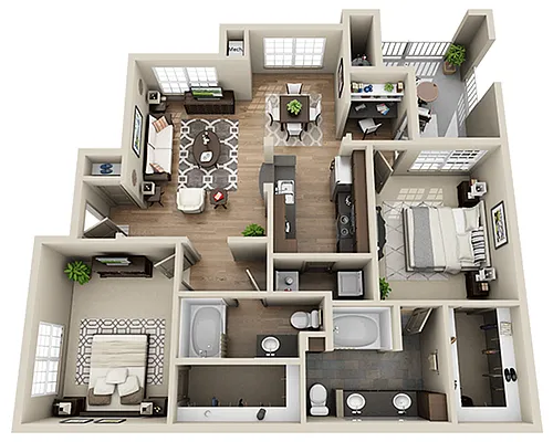 Floor plan Plan I1 (B2B)