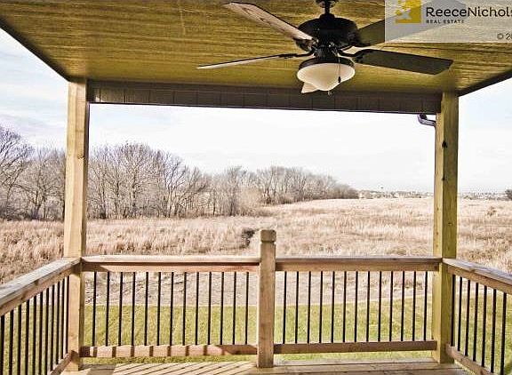 Simulated Photo of Covered Deck with Ceiling Fan