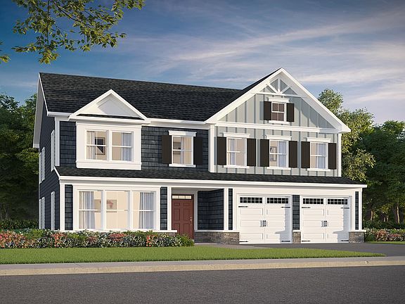 Elevation 3 of the Mannington a home design at Lakeside at Trappe by Brookfield Residential