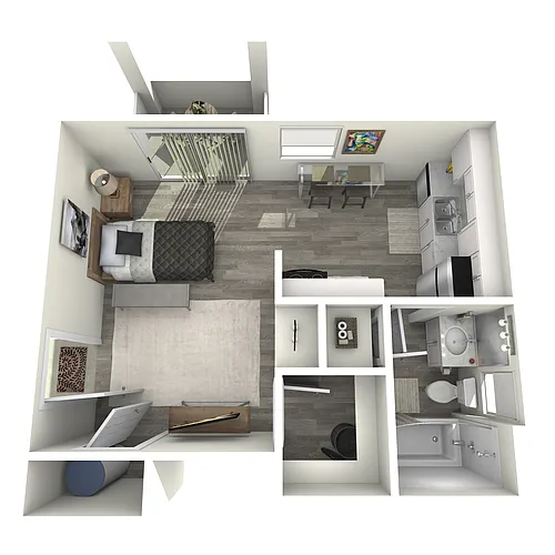 Floor plan S1 | Studio | Upgrade