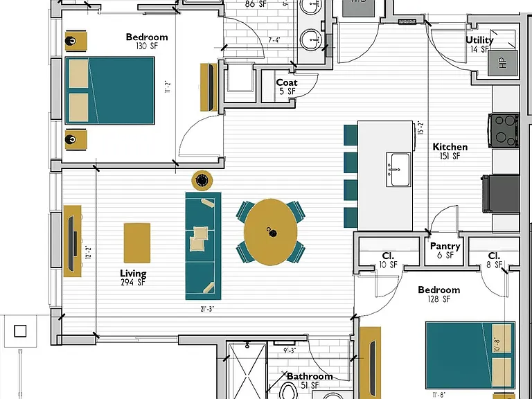 The Nantucket - Two Bedroom Two Bathroom The Nantucket - Two Bedroom Two Bathroom