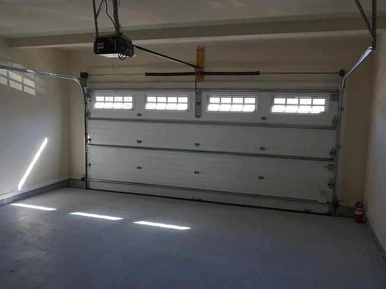 spacious 2 car garage