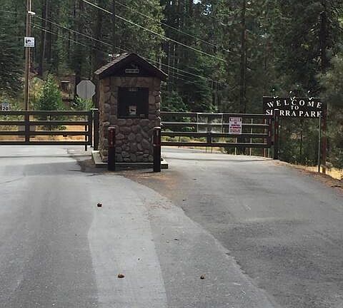 Cabin is in a gated community