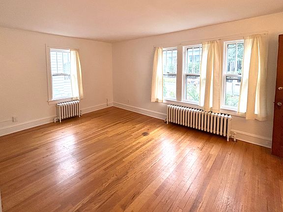 Living room is warm and light-filled