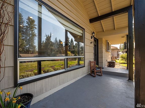 Take in sunsets on this cozy front patio.