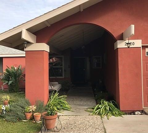 This extended entry provides a super spot for shade plants and protection from the elements...