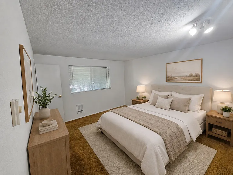Virtually staged bedroom 2