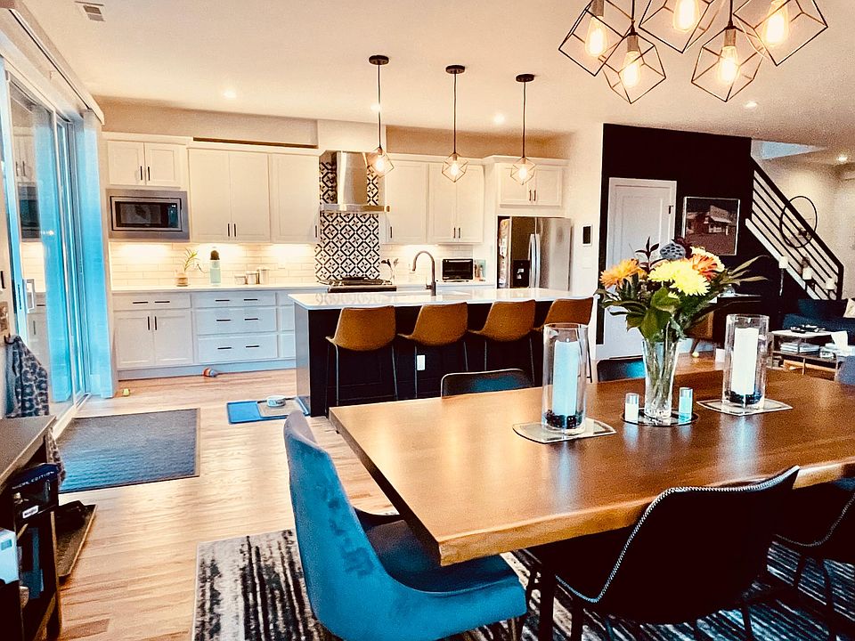 Dining area and kitchen