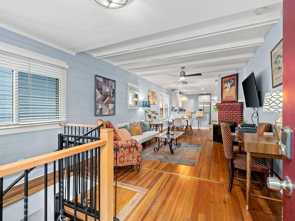 Spiral Staircase Leads to Downstairs Just Left of Upstairs Entrance