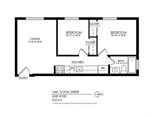 Floor plan 2 Bedroom
