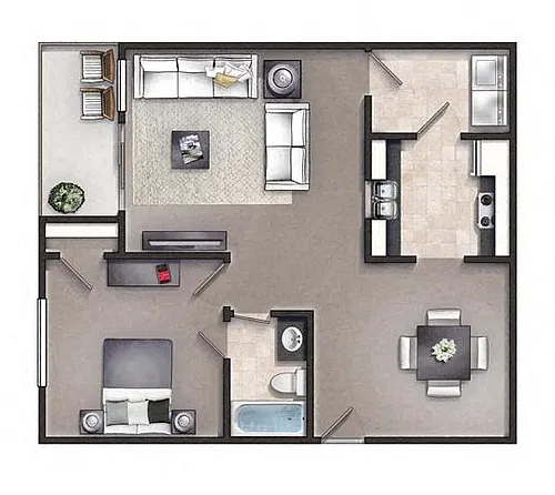 Floor plan One Bedroom