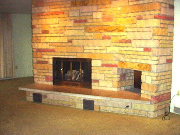 Gas log fire place
