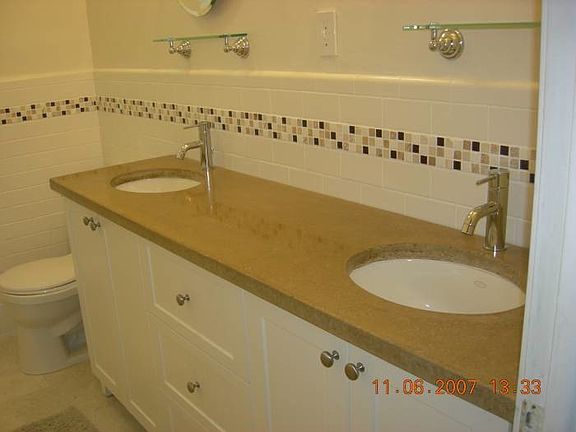 Bathroom- Double sink with plenty of cabinet space and drawe