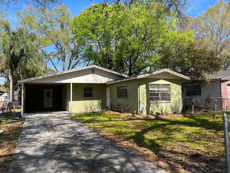 Front yard and carport