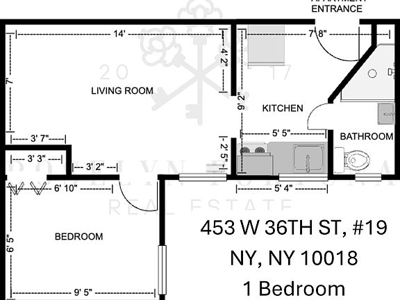 2nd image of 453 W 36th St APT 19