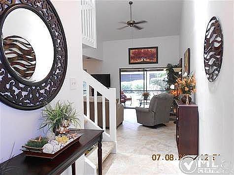 A welcome entrance just draws you in to this vacation home n