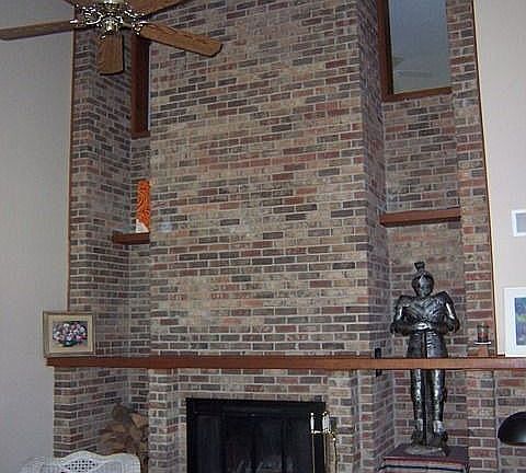 Living room fireplace