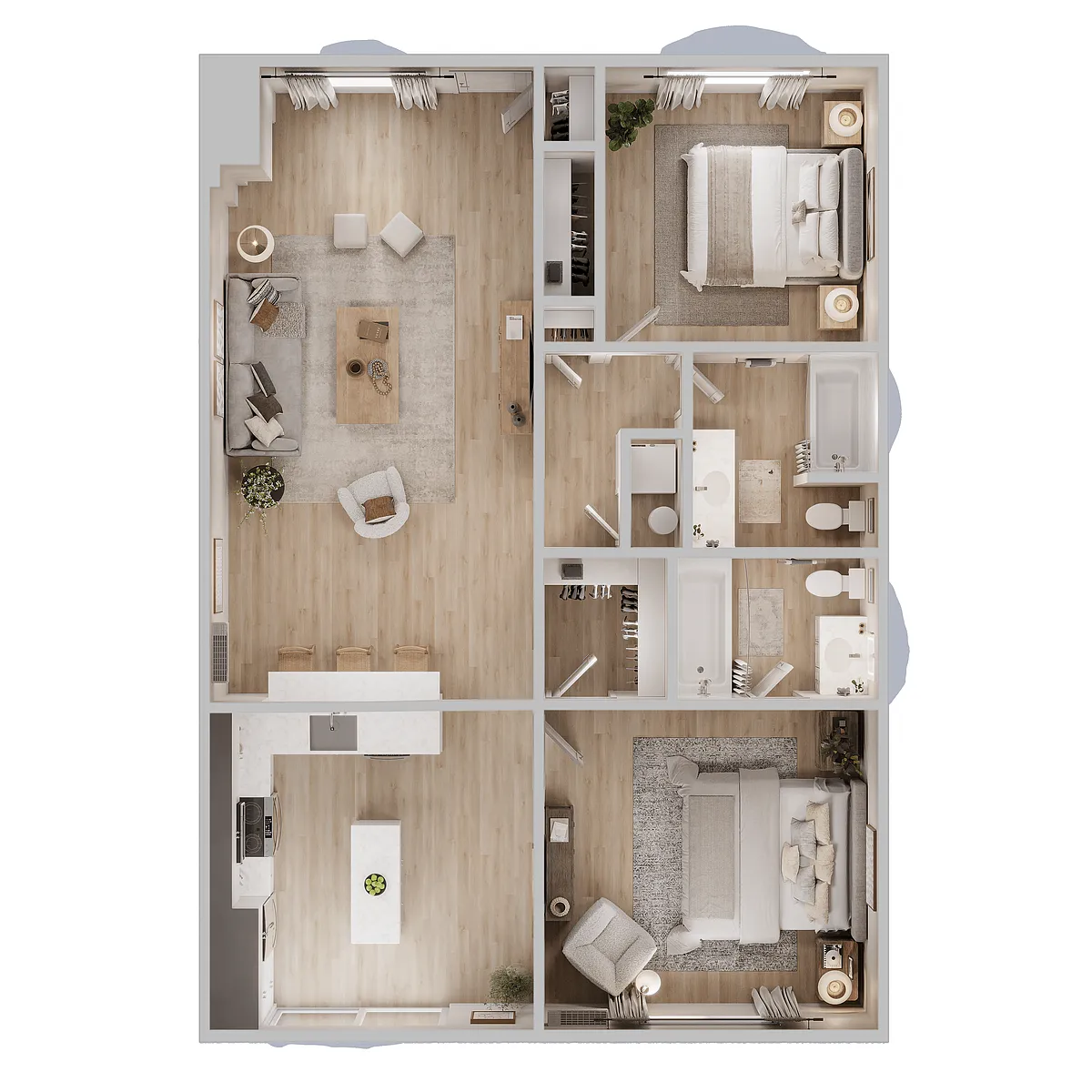 Floor plan 2x2B