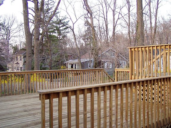 large two-tiered deck